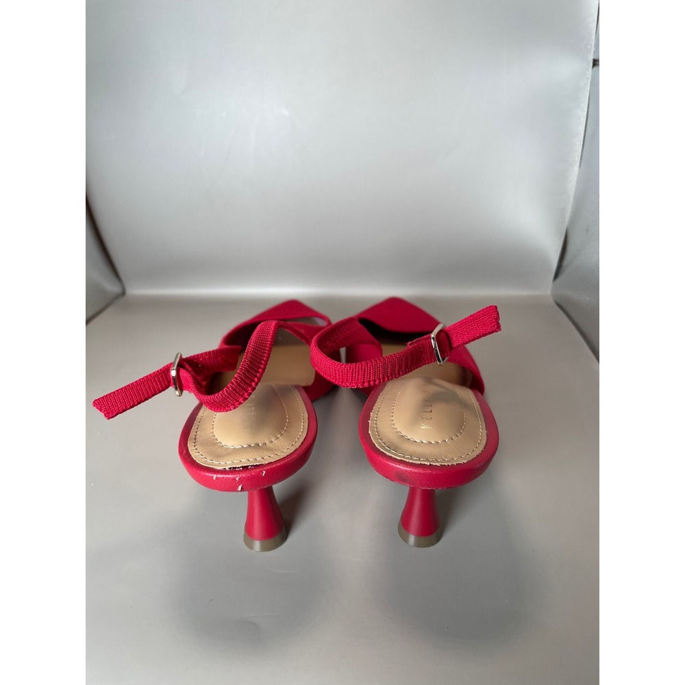 Kelly & Katie Zaria Red Knit Slingback Kitten Heel Pumps Womens 8M 200747104 - Picture 3 of 7